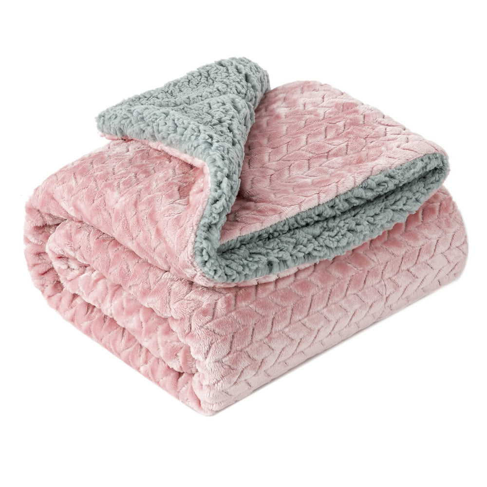 Wonder Miracle fuzzy blanket in Sakura Pink with plush baby-soft texture for cozy naps.
