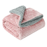 Wonder Miracle fuzzy blanket in Sakura Pink with plush baby-soft texture for cozy naps.