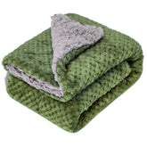 Wonder Miracle fuzzy sherpa blanket olive green – plush warmth for baby snuggles