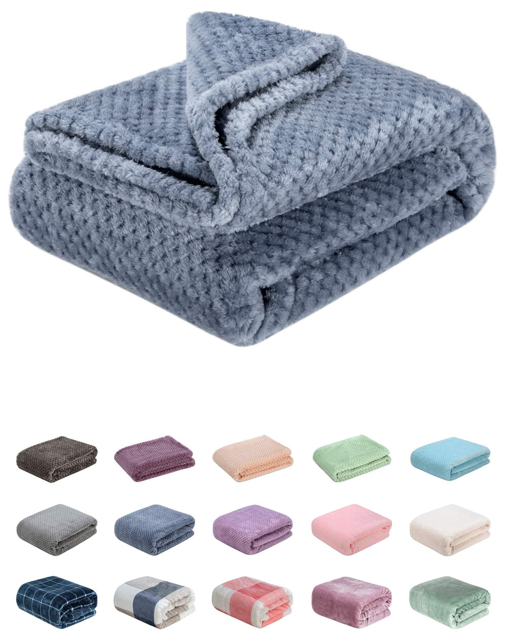 Wonder Miracle fuzzy throw blanket close-up of soft fleece texture for gentle warmth.
