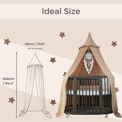 Wonder Space soft cotton fabric canopy showing texture