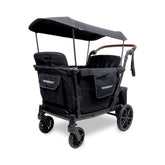 WonderFold Outdoor L4 Quad Stroller Wagon folded for compact storage and transport.
