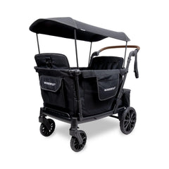 WonderFold Outdoor L4 Quad Stroller Wagon folded for compact storage and transport.