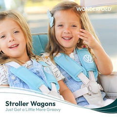 Removable UV canopy on WonderFold Volkswagen Stroller Wagon for sun protection
