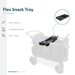 WonderFold W4 Flex Snack Tray adjustable sidewalls adapt for play.