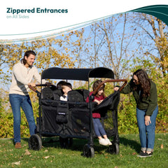 WonderFold W6 Luxe Pro all-terrain wheels delivering a smooth ride on rough surfaces.