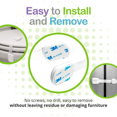 Wonderkid adhesive pad 3M keeps locks in place without damage.