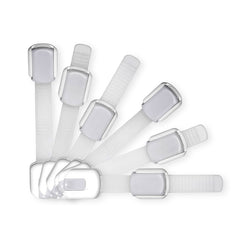 Wonderkid adjustable safety locks on cabinets help keep curious toddlers safe.