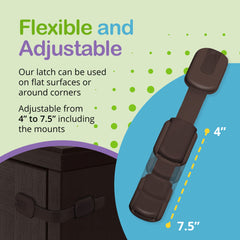 Wonderkid cabinet lock showing authentic 3M adhesive pad for secure placement.