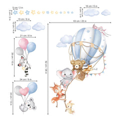 Wondever balloon animals wall decals create a charming set for nurseries
