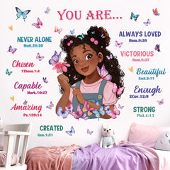 Wondever butterfly wall decals with inspirational quotes add color to nurseries