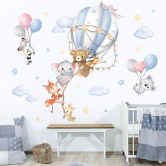 Wondever fox balloon decal provides friendly wall art for bedrooms and playrooms