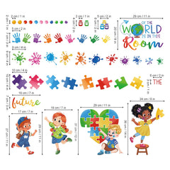 Wondever kids room wall stickers quotation set adds bright imaginative decor