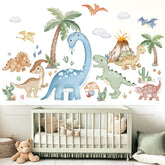 Wondever large boho dinosaur wall stickers in watercolor dino for nursery decorating