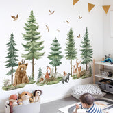 Wondever pine tree wall sticker creates a calming focal point in a child’s room
