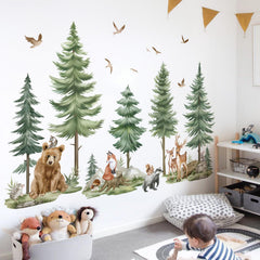 Wondever pine tree wall sticker creates a calming focal point in a child’s room