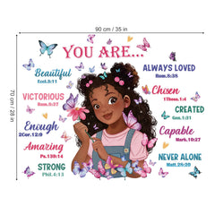 Wondever peel‑and‑stick wall art for girls' rooms easy to apply