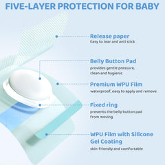 WONDSIGHIN infant umbilical patch with breathable cotton pad protects delicate newborn skin.
