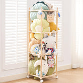 WOOD CITY Stuffed Animal Tower front view for organized playroom storage.