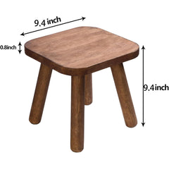 Plant stand conversion: sturdy wooden stool doubles as plant holder