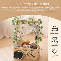 WOODEN TEETHER footprint kit decor adds a personal touch to the crate.