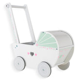 WOODENFUN wooden baby push walker front view shows sturdy craft and smooth rolling