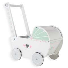 WOODENFUN wooden baby push walker front view shows sturdy craft and smooth rolling