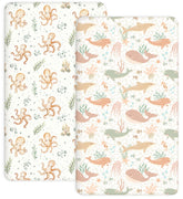 Woodiville Aqua Wonders crib-sheets-2pack offer stability for baby's sleep