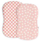 Woodiville daisy check baby lounger cover adds soft, breathable comfort.