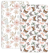 Woodiville Butterfly Dance pack n play sheet with silky knit for gentle sleep
