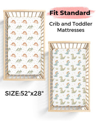 Woodiville fitted crib sheet showing durable elastic edges for secure fit.