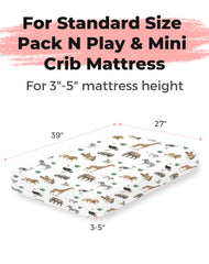 Woodiville silky-knit mini crib sheets gentle on baby's skin and hair.