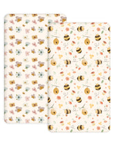 Woodiville Bee Happy pack n play pattern sheets for cozy naps.