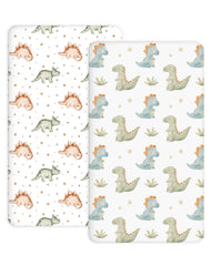 Woodiville pack n play sheets with jersey-knit fit for smooth, baby-friendly sleep.