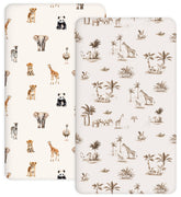 Woodiville Safari Dreams pack n play sheets offer soft, breathable comfort for baby sleep
