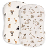 Woodiville Safari Dreams cover close-up shows silky fabric for gentle baby skin.