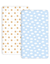 Woodiville Sunny Morning crib sheets show a breathable, soft surface for naps