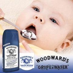 Woodward's Gripe Water with dill oil helps soothe trapped air bubbles in tummy after feeds