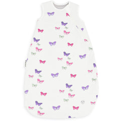 Woolino Butterfly sleep sack front view showing cozy merino lining for comfortable nights