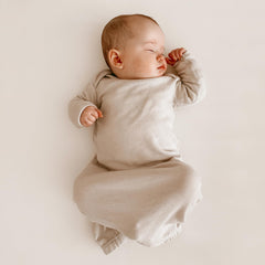 Woolino infant nightgown envelope neck demonstrates easy dressing for night-time routines.