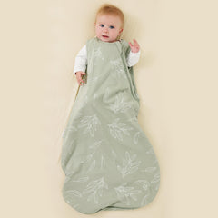 Woolino organic cotton outer in sage offers soft, durable protection.