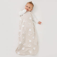 Woolino organic cotton outer fabric detail for soft, durable sleepwear.