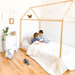 Woolino twin duvet insert showing soft sateen shell and breathable wool insulation