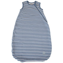 Woolino sleep bag navy flat-open view for quick dressing