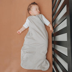 Woolino sleep bag two-way zipper enabling easy dressing.