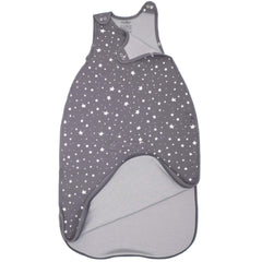 Woolino star-gray shoulder snaps and two-way zipper for easy dressing