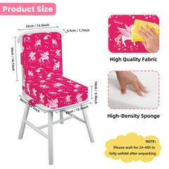 wooshwa Unicorn booster seat with non-slip base stabilizes on chairs.