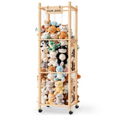 WORLDMX extralarge stuffed animal storage with wheels for easy room-to-room organization.
