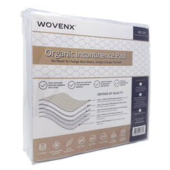 WOVENX kids bed pad showing multi-layer absorption for clean mornings.