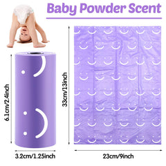 Wowangce 100-roll pack of diaper bags for convenient refills